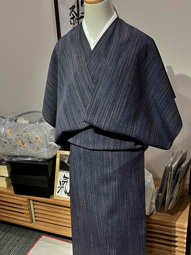 Y-129◇正絹 手縫い仕立て 琉球絣 着物きもの百華 - 着物