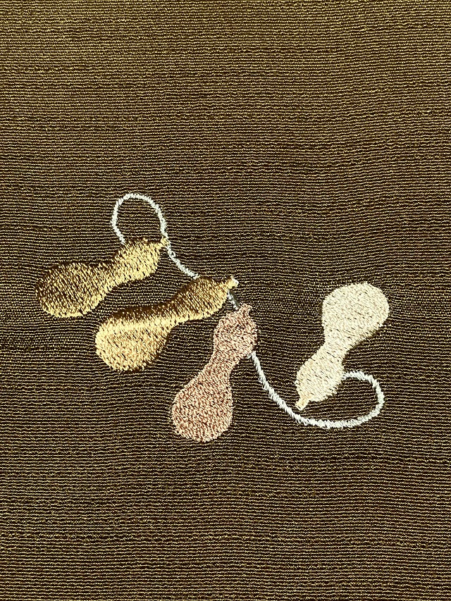 帯揚げ 刺繍 瓢箪