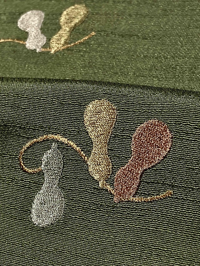 帯揚げ 刺繍 瓢箪