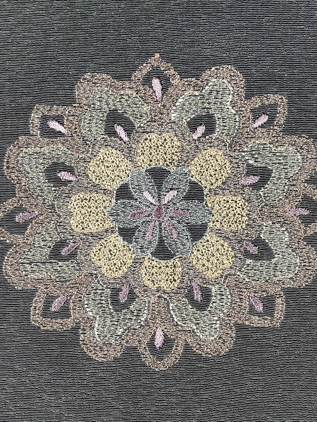 刺繡帯揚げ　正倉院文様