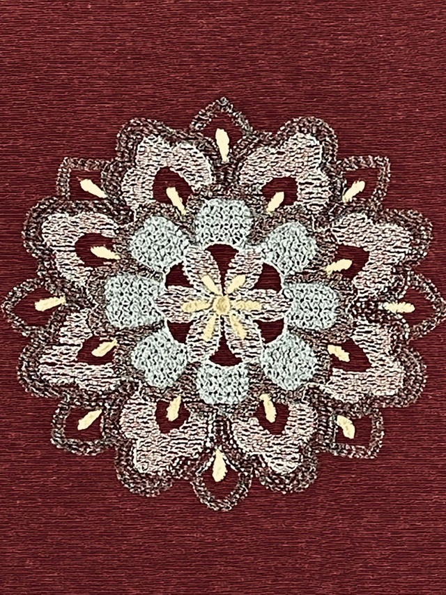 刺繡帯揚げ　正倉院文様